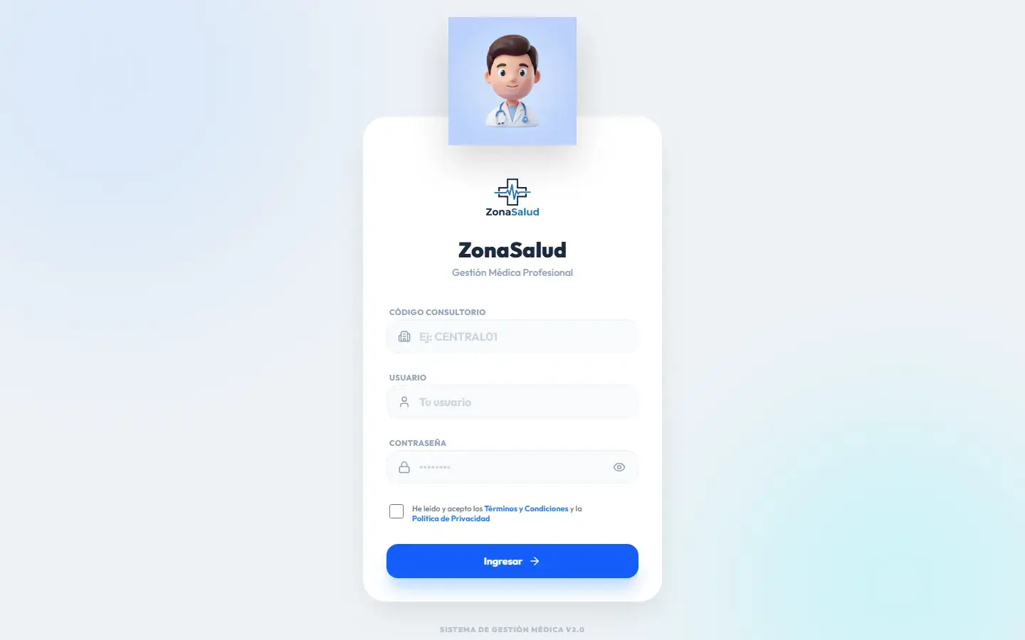 ZonaSalud — Gestión de consultorios